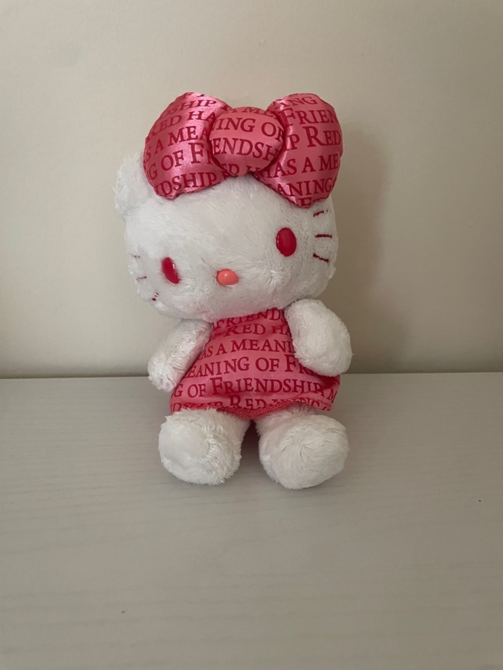 Sanrio Hello Kitty White Plush with Pink Bow and Dress